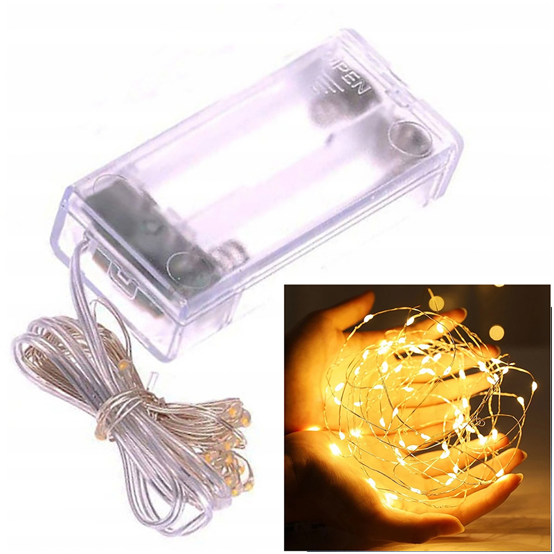 LED Vianočná reťaz 20 LED white warm 2 metre