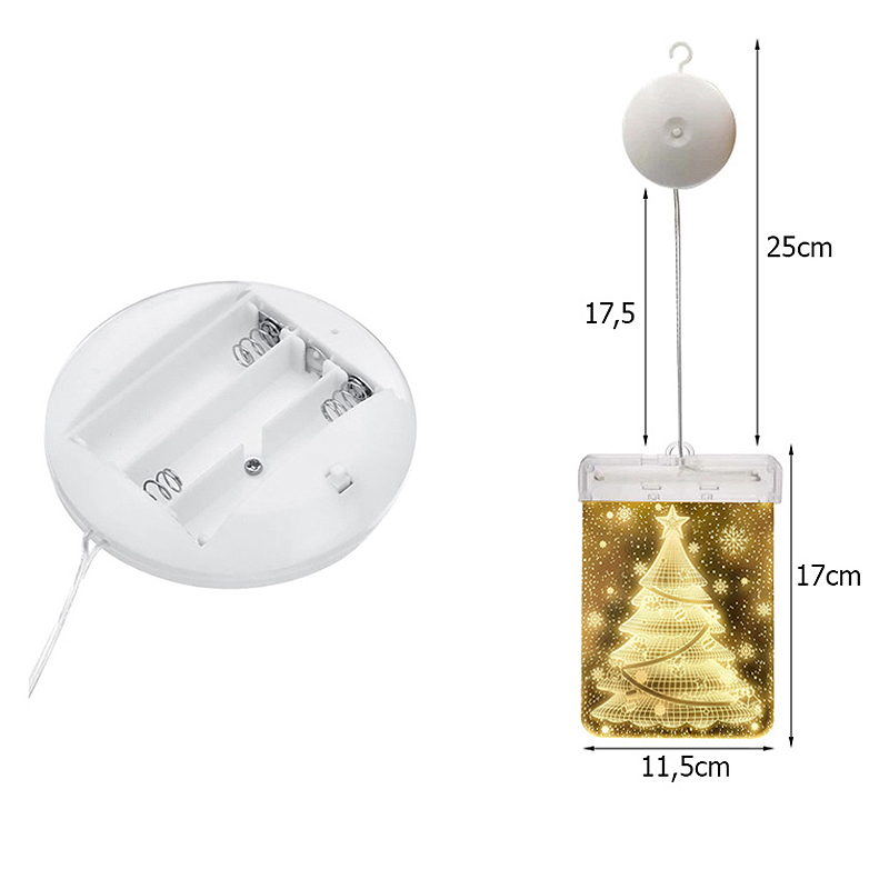 Vianočná 3D LED dekorácia na okno Stromček
