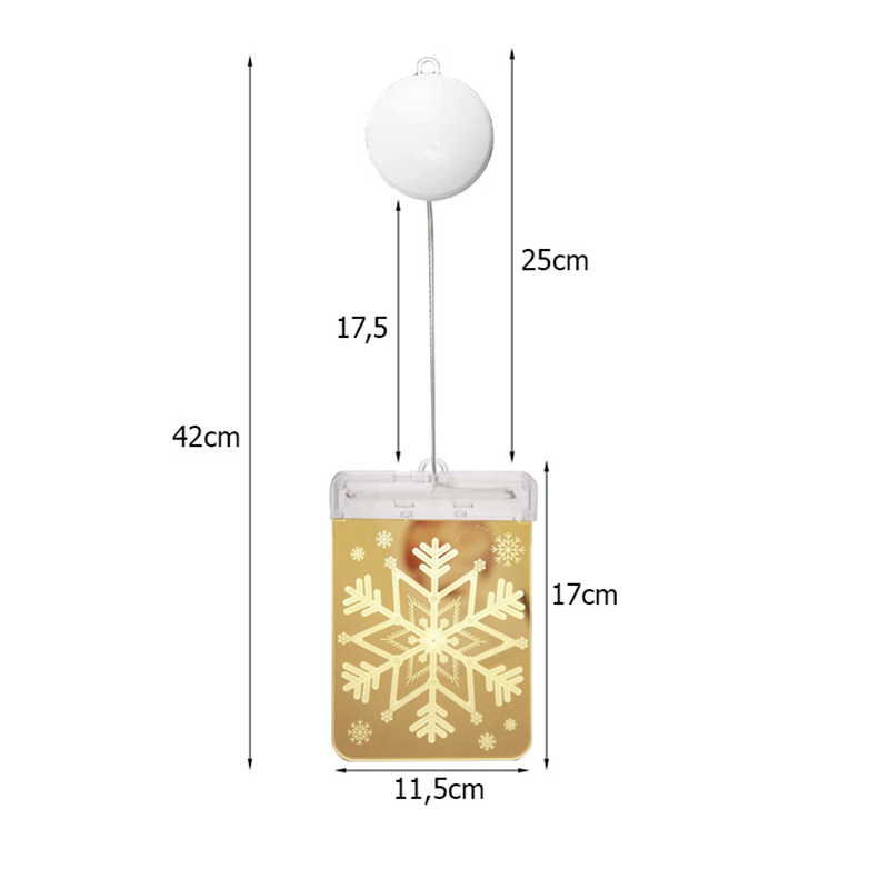 Malatec Závesná vianočná 3D LED dekorácia svietiaci Vločka
