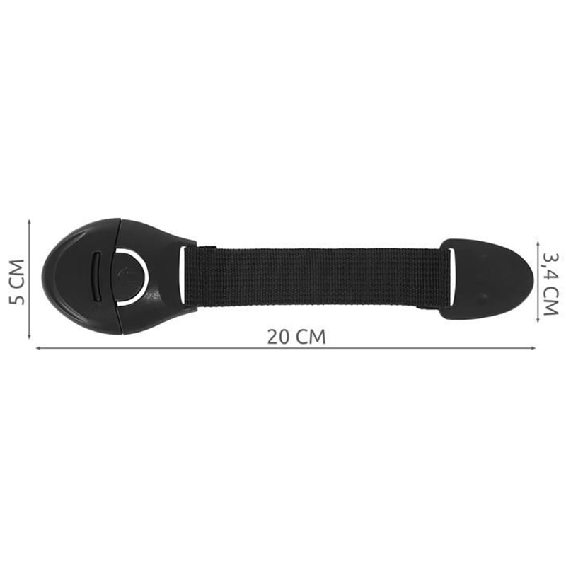 Detská poistka na dvere 20cm - 10 kusov čierne