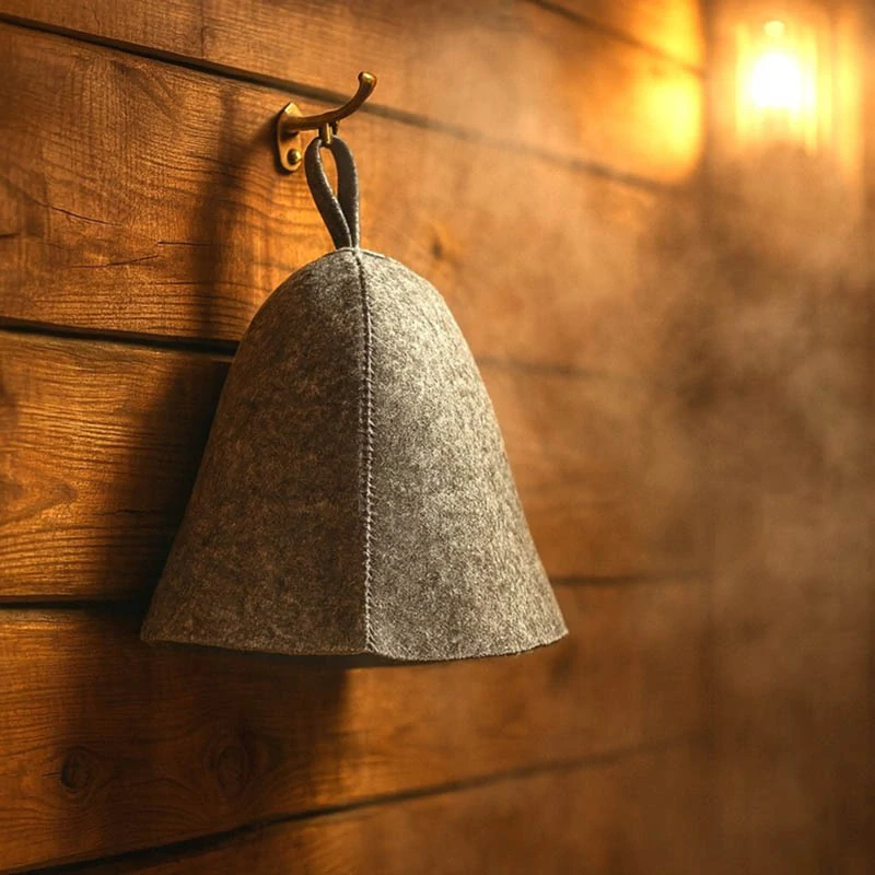 Saunová čiapka z flísu pre bezpečné a pohodlné saunovanie