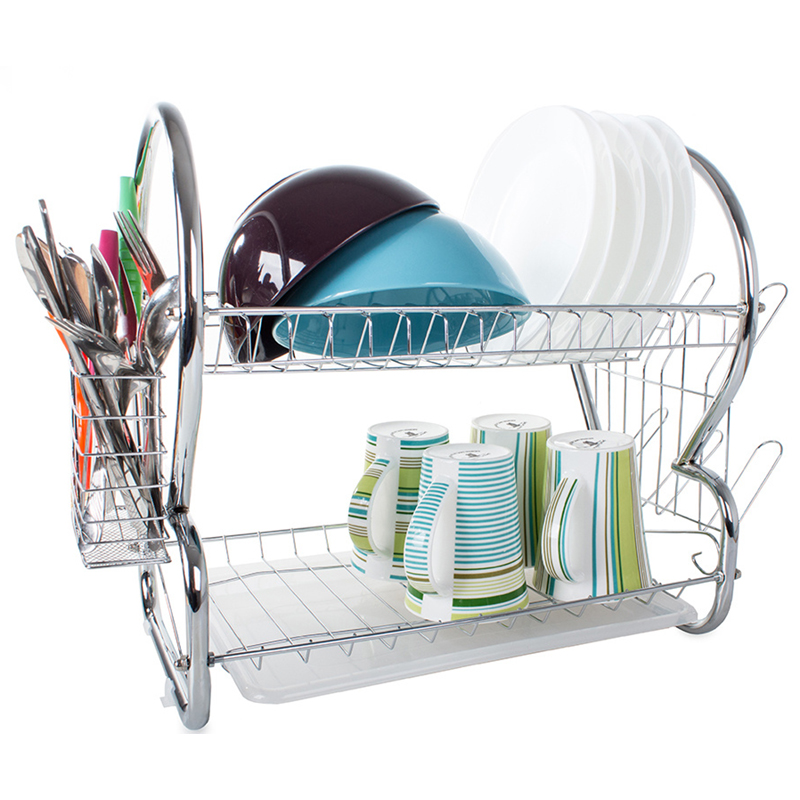 Odkvapkávač kovový dvojposchodový s táckou 38x38x38cm