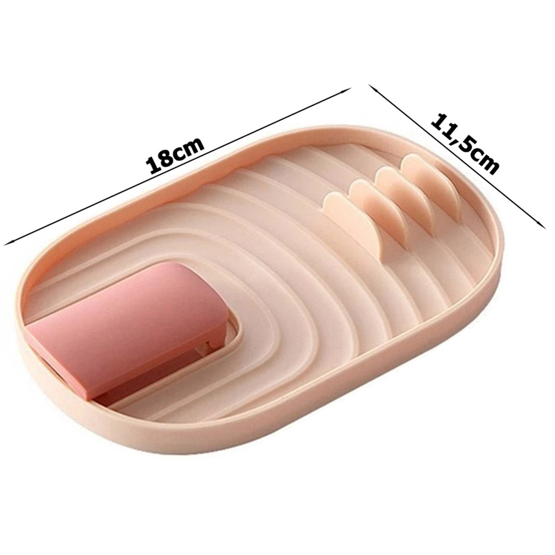 Odkvapkávacia podložka na lyžice a pokrievku ružová