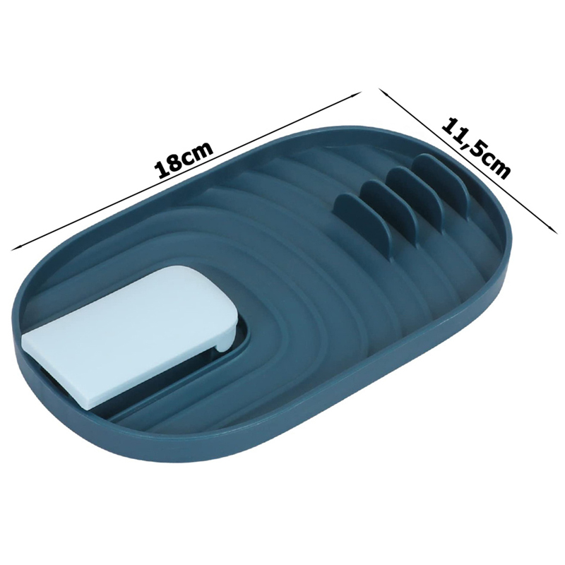 Odkvapkávacia podložka na lyžice a pokrievku modrá