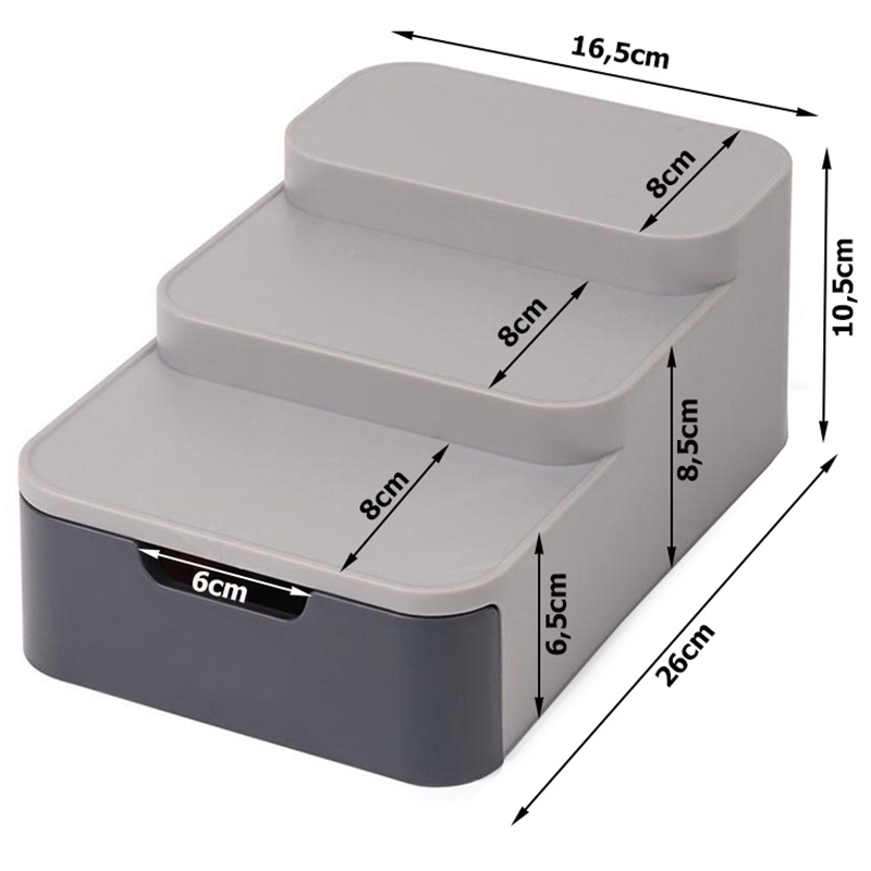 Organizér na drobnosti trojúrovňový so zásuvkou