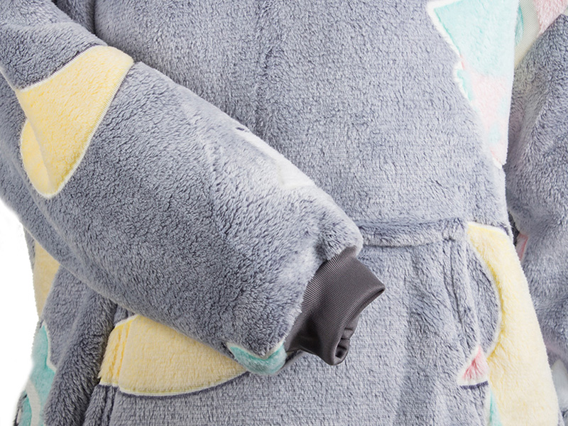 Svietiaca teplá mikina sivá Sovy