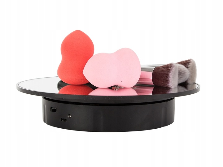 Otočný podstavec na fotografovanie so zrkadlom čierny