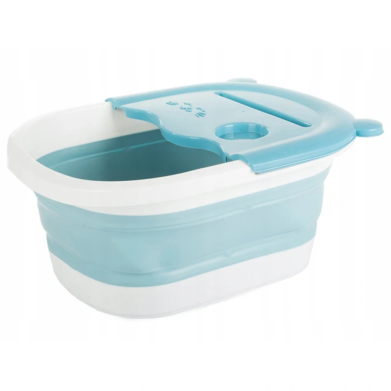 Prenosná masážna vanička na umývanie nôh modrá