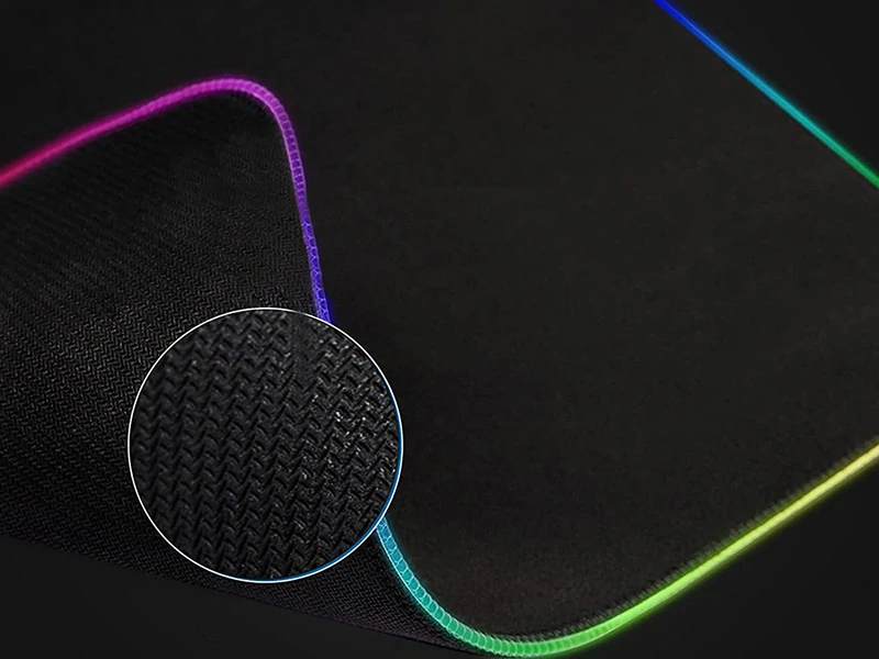 Hráčska podložka pod myš LED RGB 35x25cm