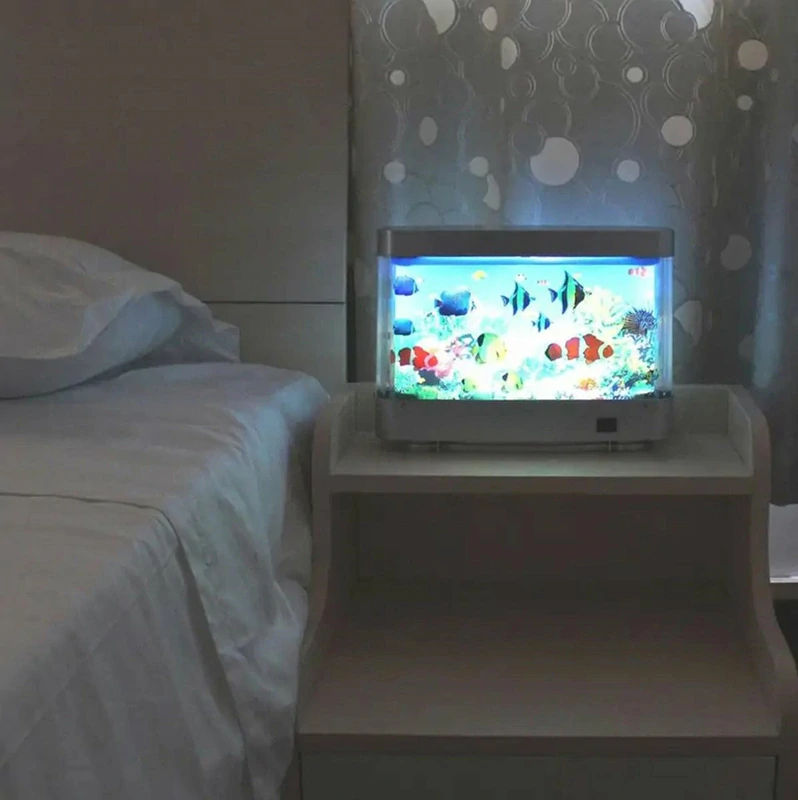 LED nočná lampa Akvárium s pohyblivým efektom