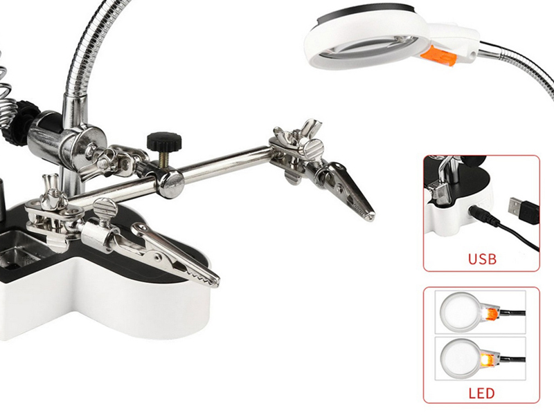 Sada tretia ruka s LED osvetlením