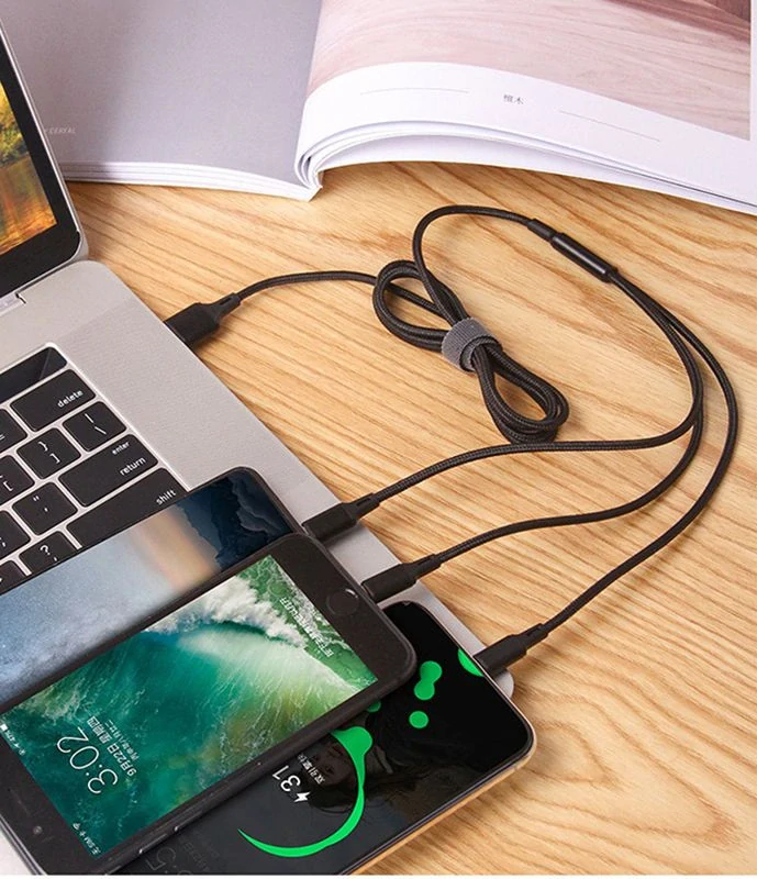 USB kábel 3v1 iPhone, Micro usb, Typ C 1,2m