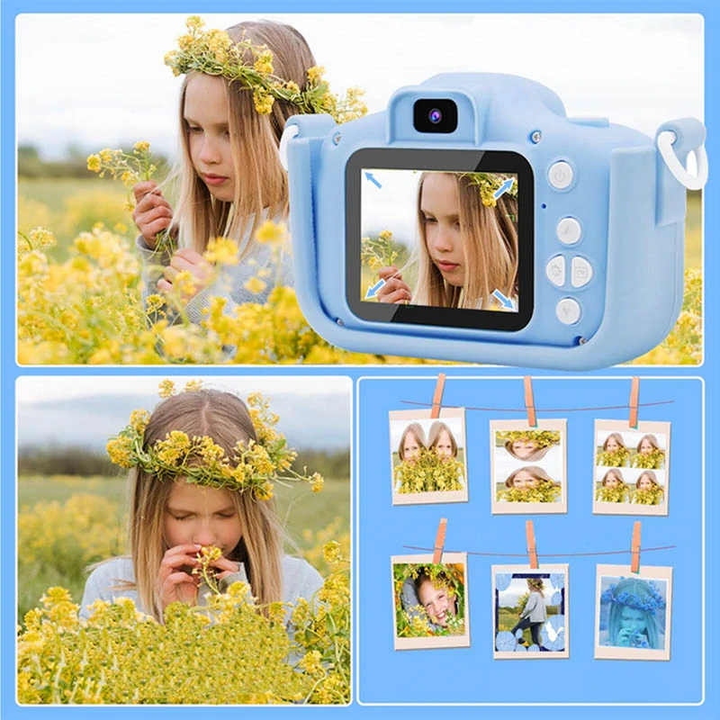 Detský digitálny fotoaparát Jednorožec modrý