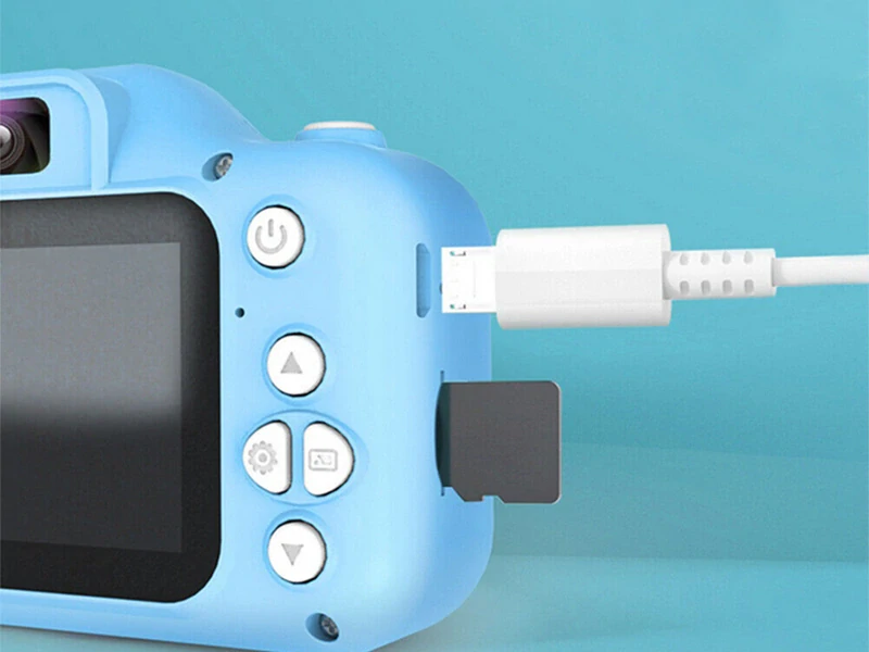 Detský digitálny multifunkčný fotoaparát Mačka modrý