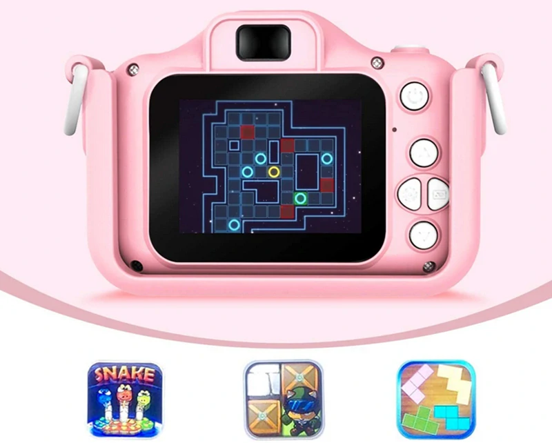 Detský digitálny multifunkčný fotoaparát Mačka – ružový