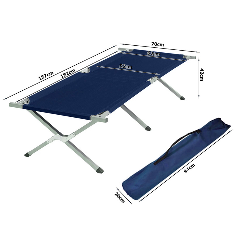 Skladacie lehátko 185x70cm tmavomodré