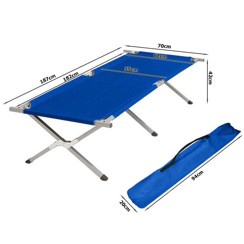 Skladacie lehátko 185x70cm svetlomodré