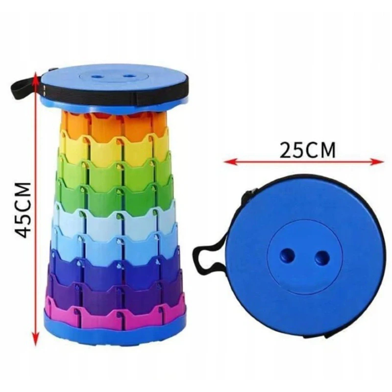 Teleskopická stolička čierna