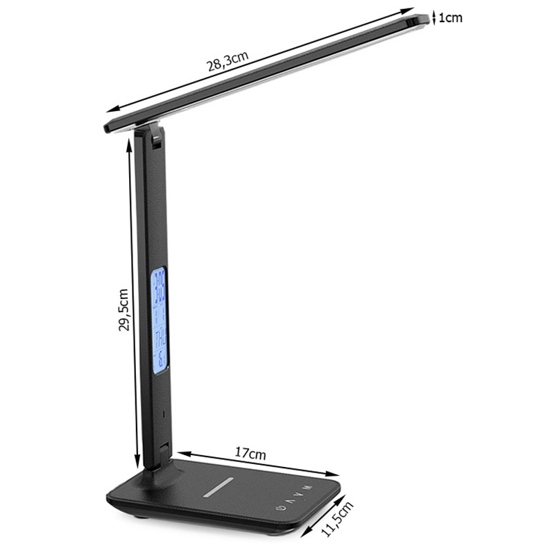 Kancelárska stolná lampa s indukčnou nabíjačkou Qi TX26C