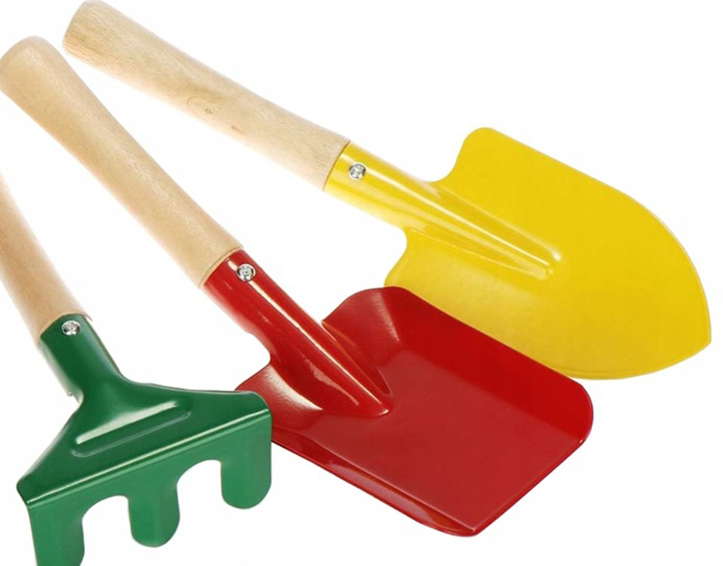 Sada detského náradia - Lopata, rýľ a hrable