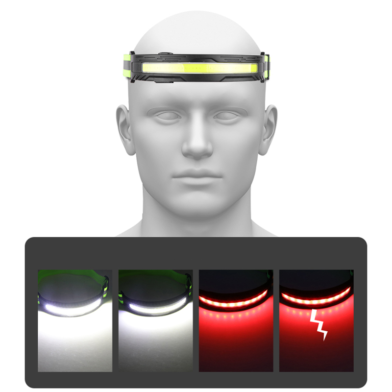 Čelová baterka 30 COB LED