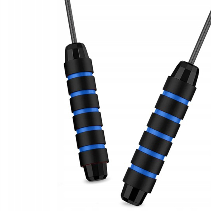 Tréningové švihadlo hrubé 265 cm modré