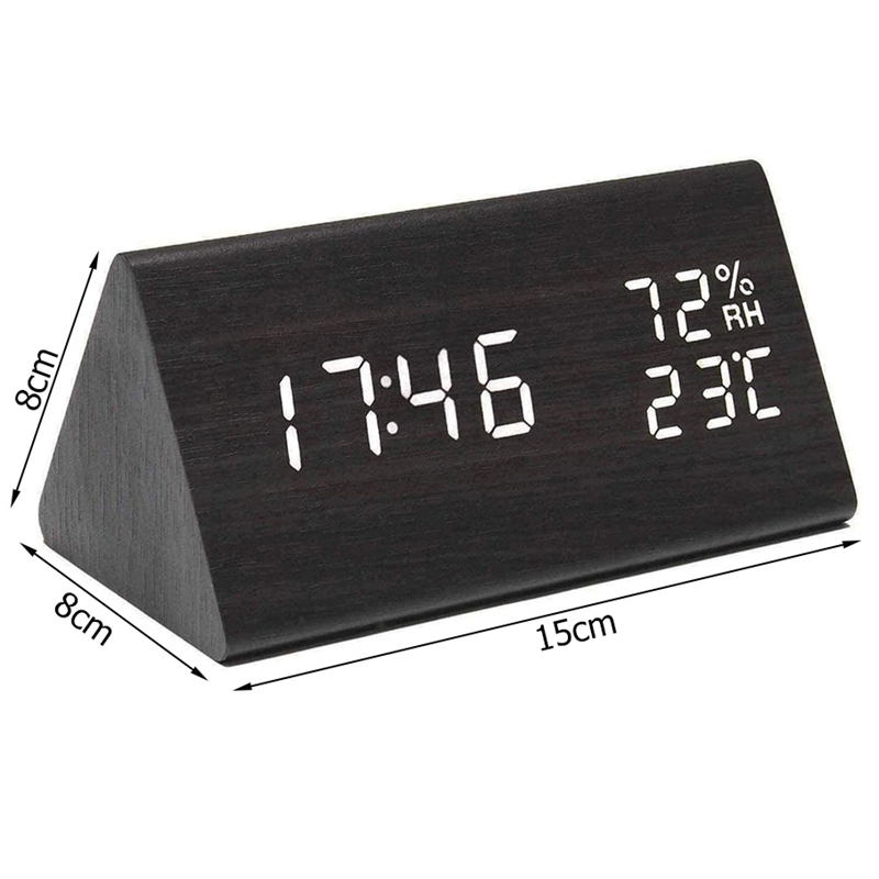 Budík s meteostanicou reagujúci na zvuk