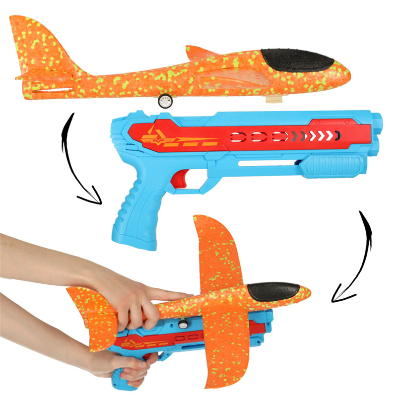 Vystreľovacia pištoľ s lietadlom modrá