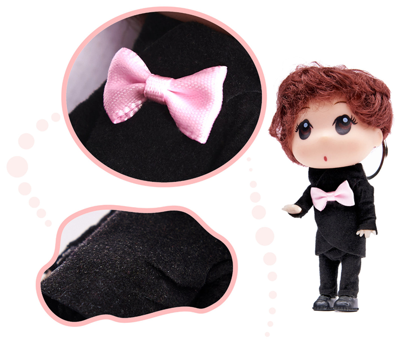 Sada 4 bábik 12cm - 3 dievčatá + 1 chlapec