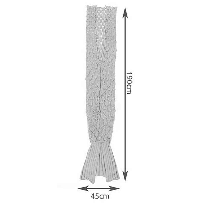 Deka Morská panna sivá XXL