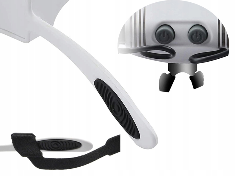 Hodinárska lupa - okuliare 2LED s vymeniteľnými šošovkami 10-25x