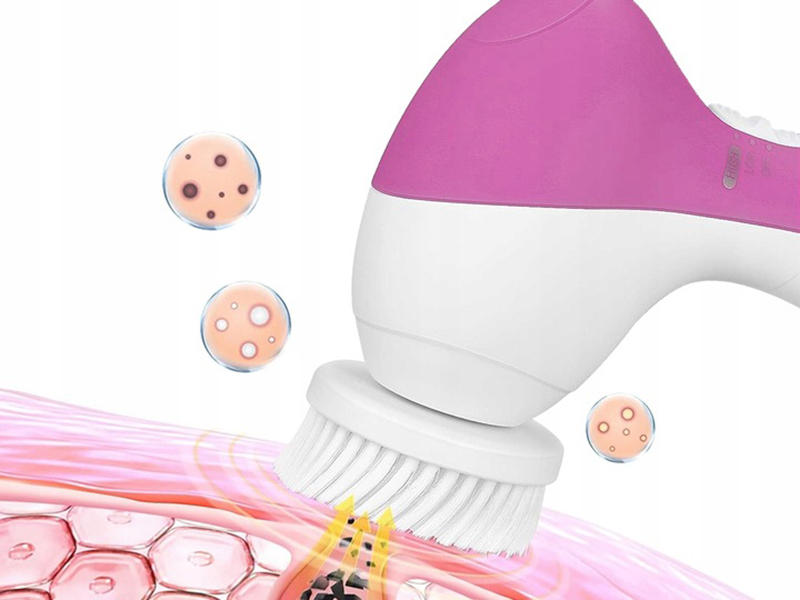 Čistiaca kefka na zhrubnutú kožu a pleť 4v1