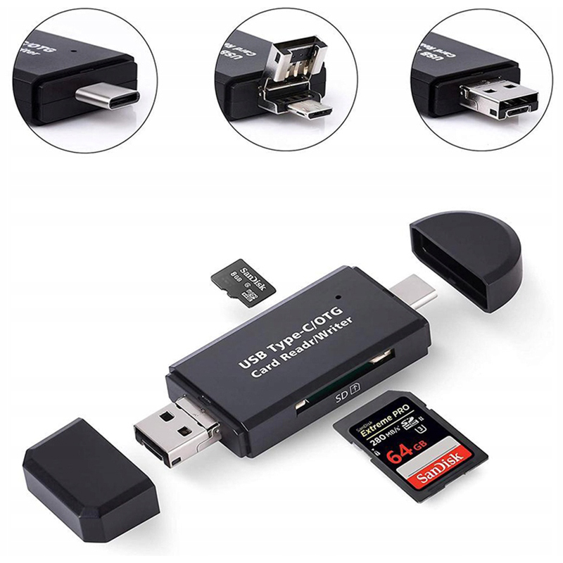USB Čítačka pamäťových kariet 3v1
