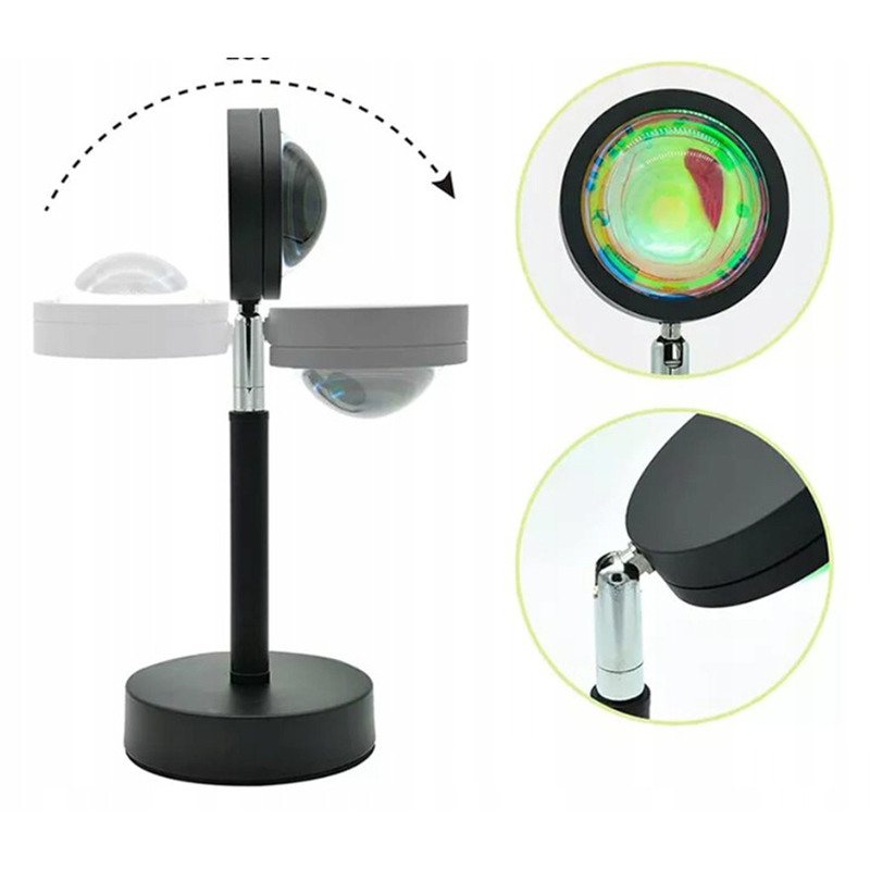 Lampa s projektorom západu slnka s diaľkovým ovládaním