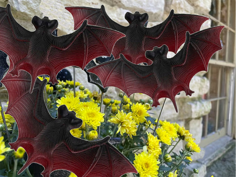 Halloweenska dekorácia Netopiere 4ks