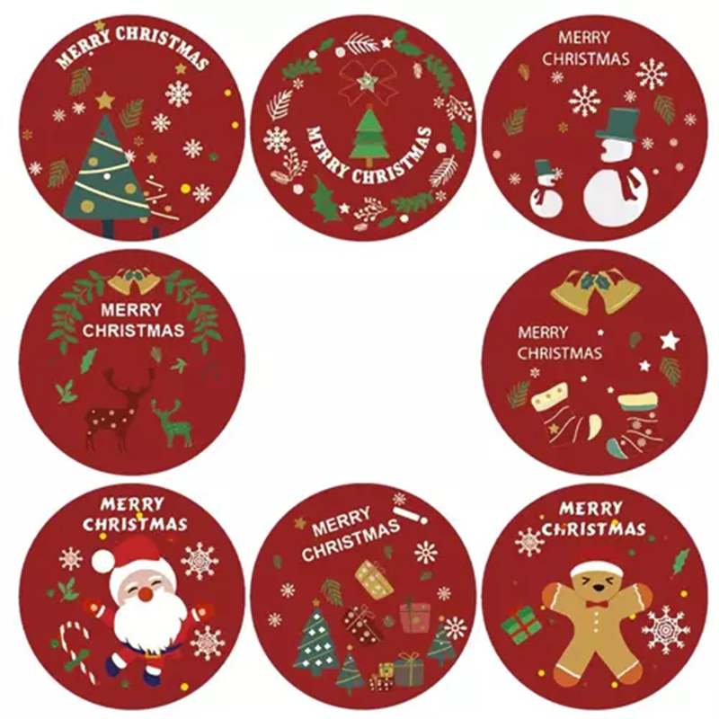 Vianočné nálepky na rolke 500ks