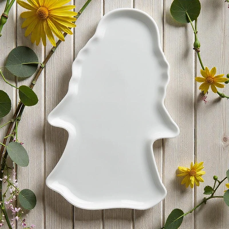 Porcelánový podnos Angel 33 × 21,5 cm – Stella Karolina, biela farba