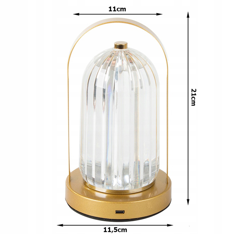 Stolná lampa T4 dotyková 21cm USB