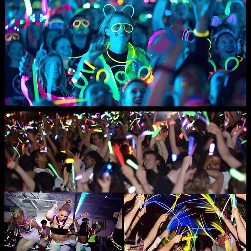 Fluorescenčné svietiace tyčinky 100 ks