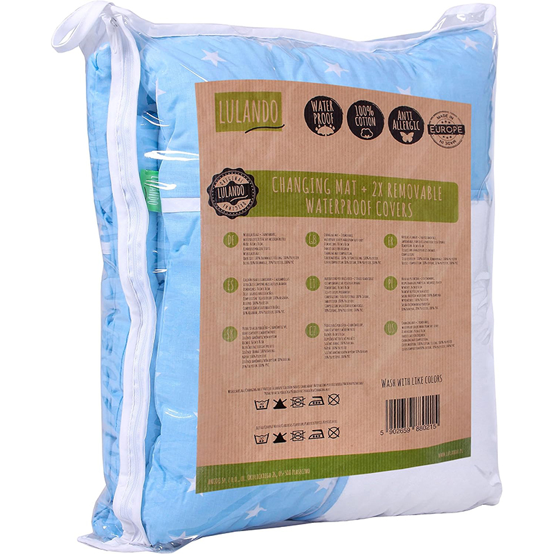 LULANDO - Prebaľovacia podložka pre deti vodoodolná s dvoma odnímateľnými poťahmi 75x80cm