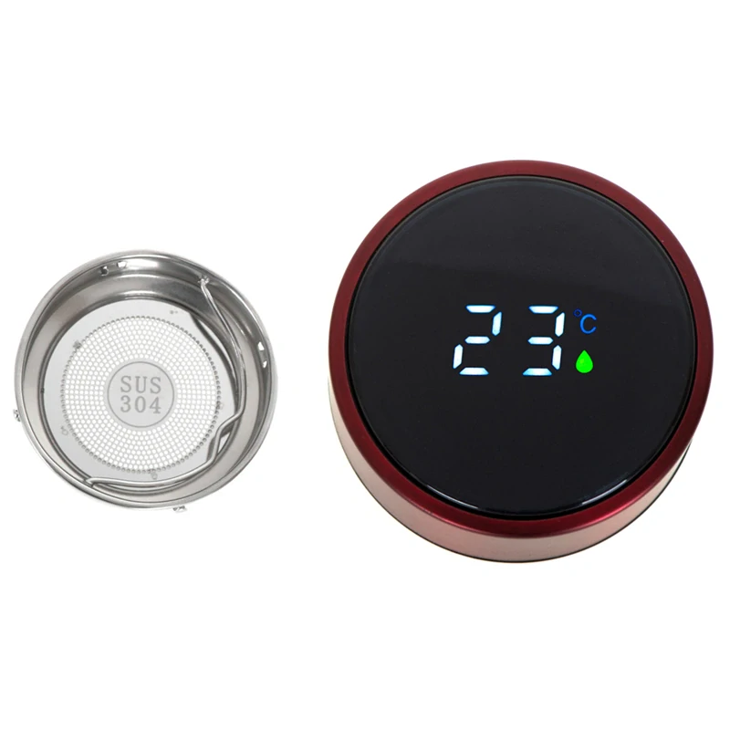 Termohrnček Smart 500 ml s LED ukazovateľom teploty červený