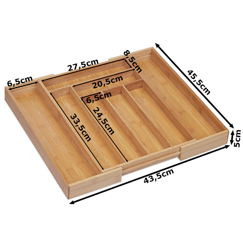 Bambusový organizér do zásuvky 