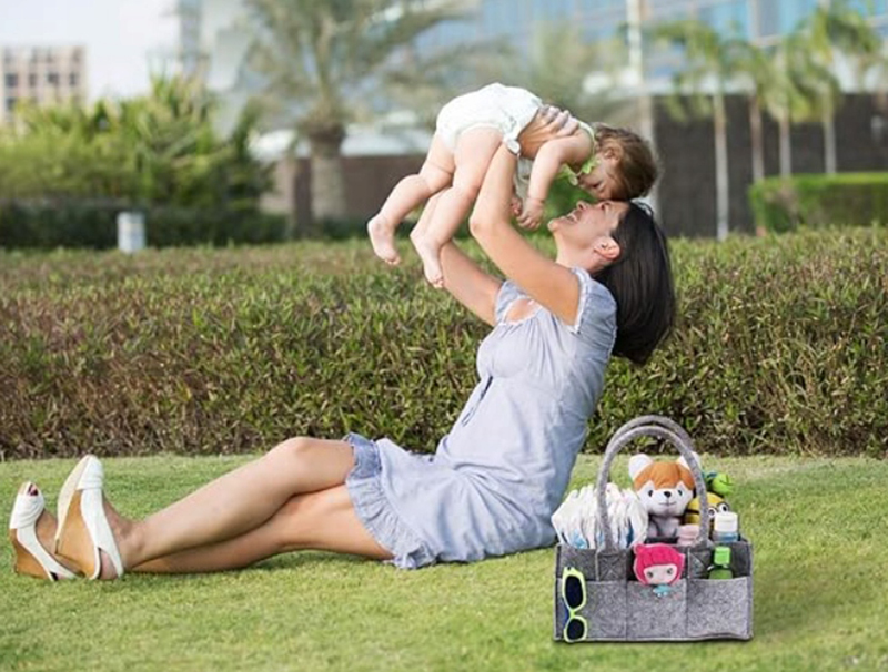 Filcová taška pre mamičky na plienky a hračky