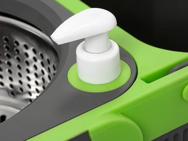 Rotačný mop s vedrom a s 2 hlavicami z mikrovlákna