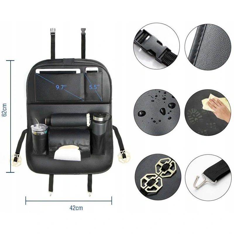 Organizér na sedadlo do auta z ekokože 60x43cm