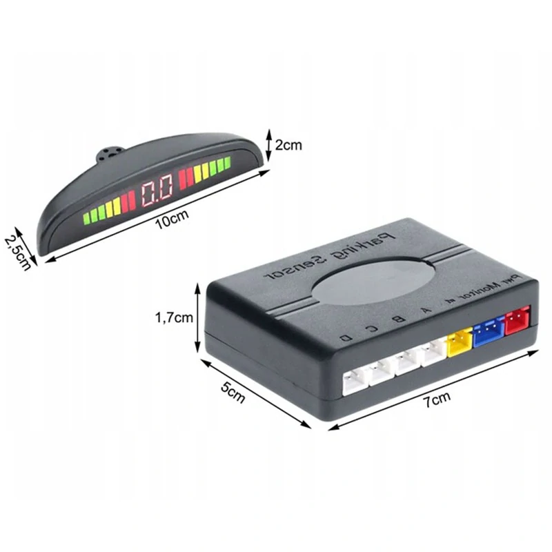 Parkovacie senzory s riadiacou jednotkou a LED indikátorom