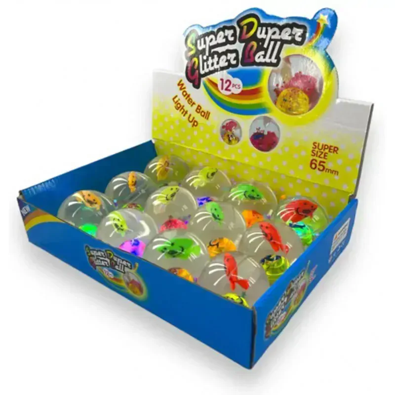 Skákacia svietiaca loptička Rybky 6cm