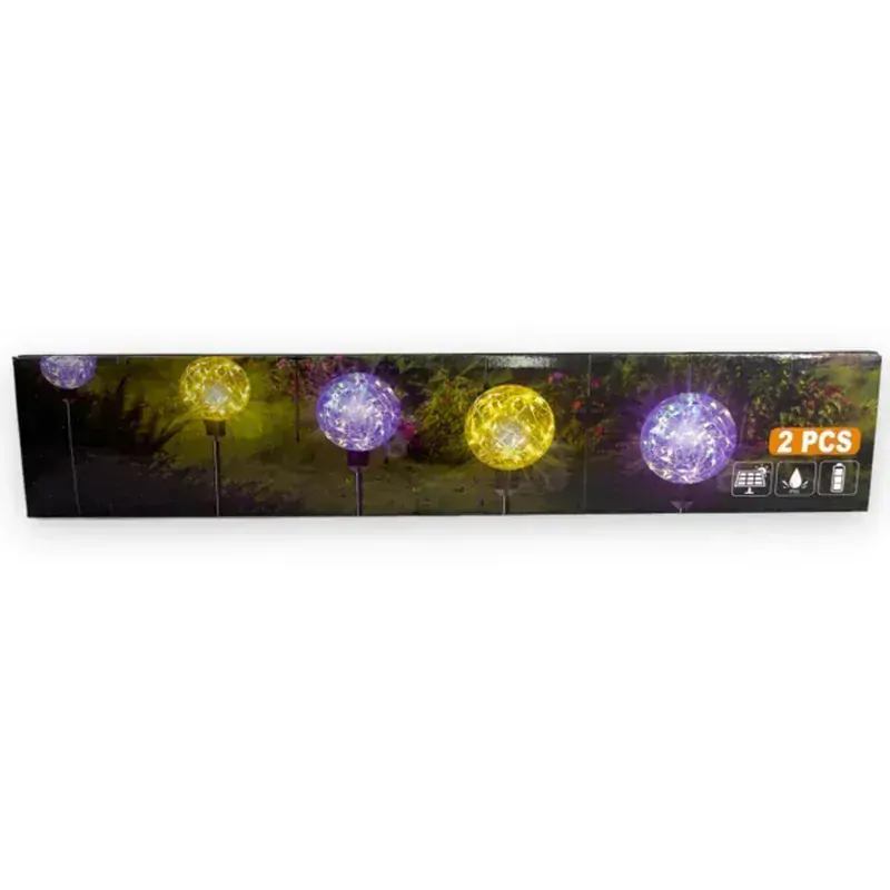 Záhradné solárne lampy 2ks