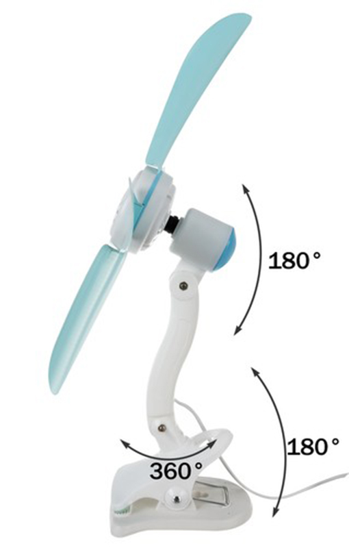 Ventilátor lopatkový s klipom 8W