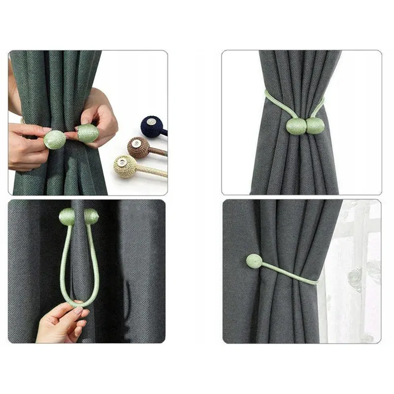 Ozdobná spona na záves 45cm (2ks) zelená
